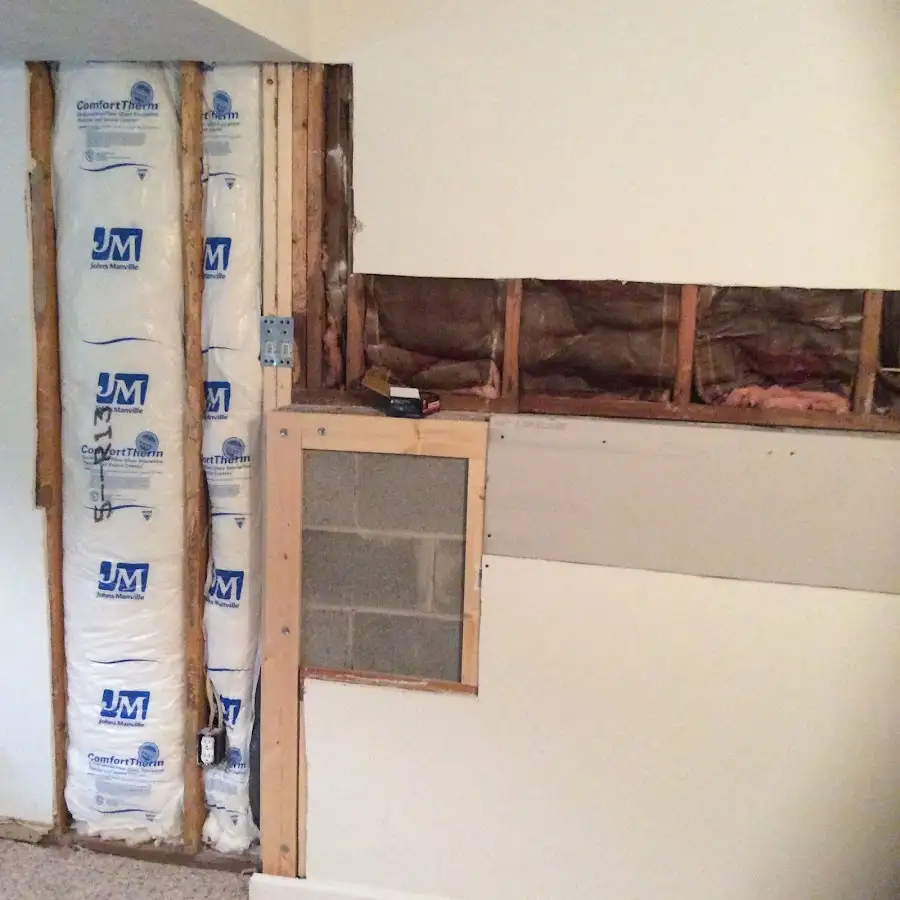 Wall insulation replacement during Contents Cleaning & Restoration in Kenosha